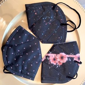 3 Face Masks KN95 Layered Protection Unique Design